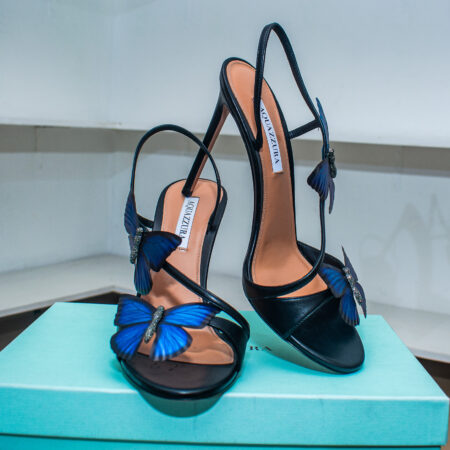 Aquazzura Babylon 105 Butterfly Applique Sandal