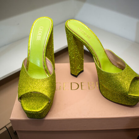Glitter Platform Mules