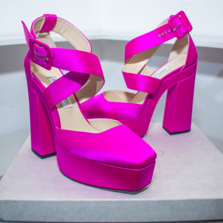 Jimmy Choo Gian 140 Satin Platform Pump