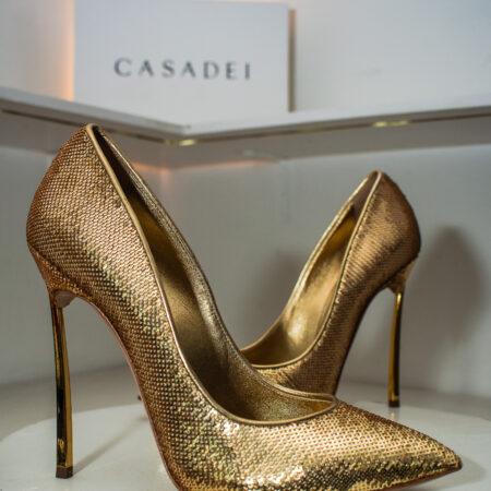 Casadei Blade Sequin-Embellished Pump