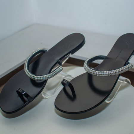 Giuseppe Zanotti Galassia Rhinestone-embellished Flat Thong Sandal