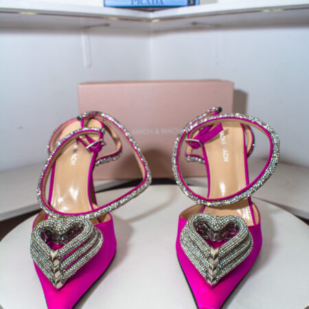 Mach & Mach Triple Heart Satin Pump