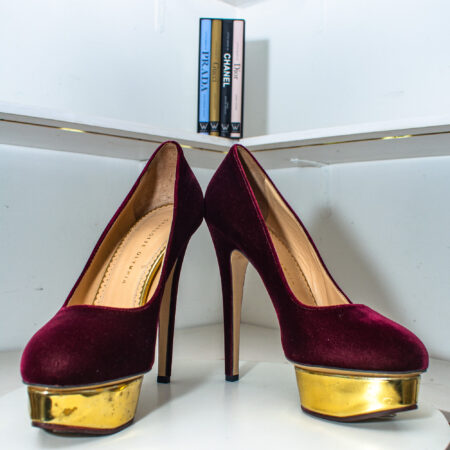Charlotte Olympia Dolly Velvet Pump