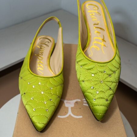 Charlotte Olympia Aranea Spider-Web Slingback Pump.